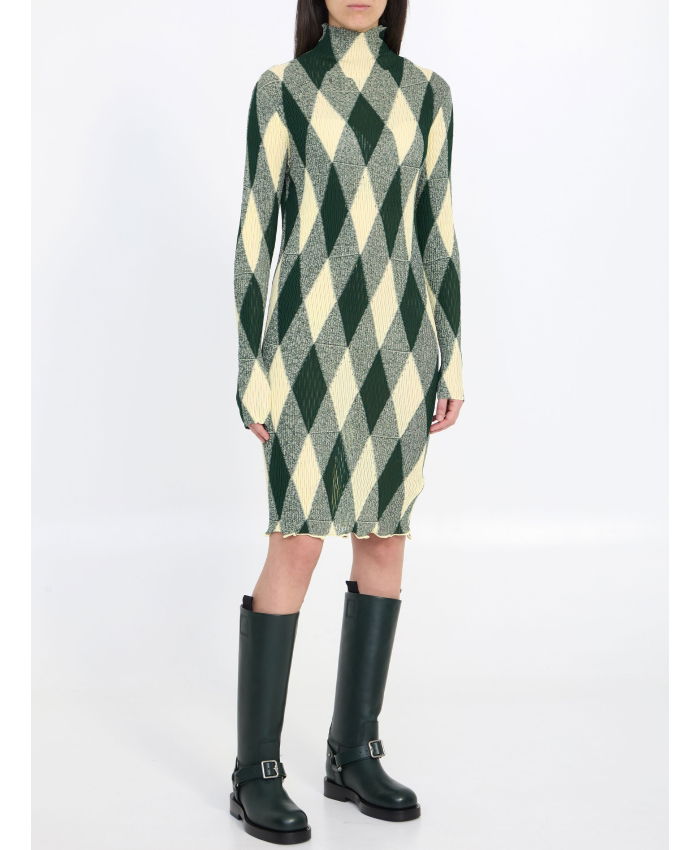 BURBERRY - Argyle motif dress