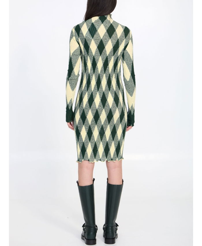 BURBERRY - Argyle motif dress