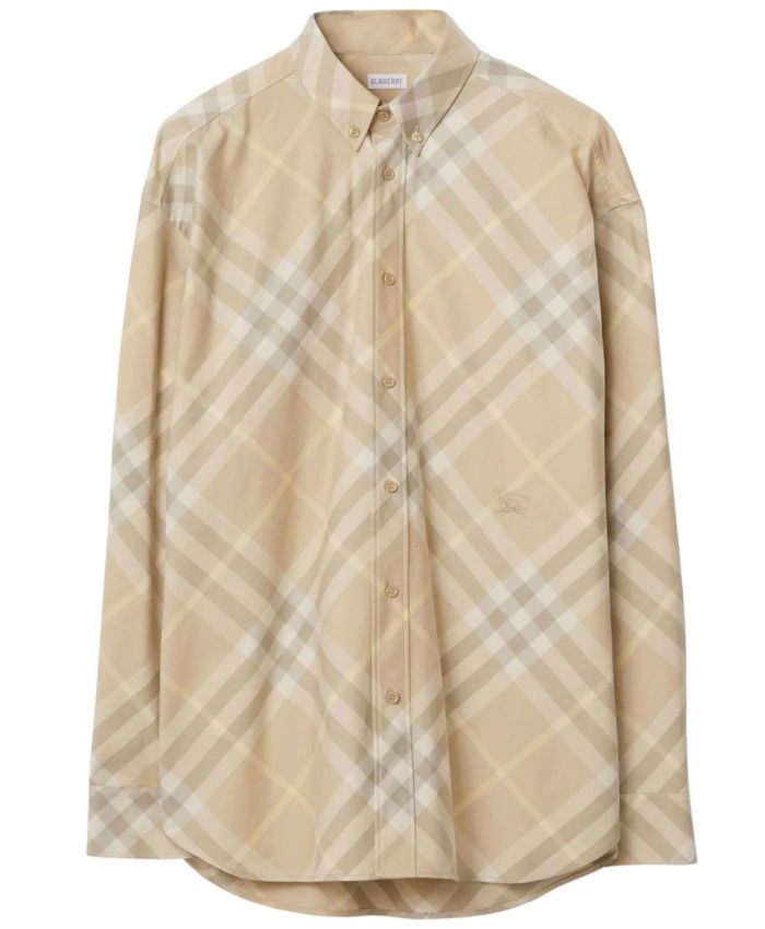 BURBERRY - Check cotton shirt