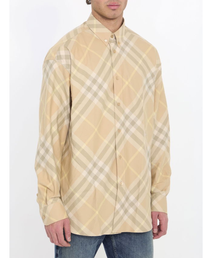 BURBERRY - Check cotton shirt