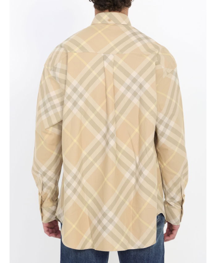 BURBERRY - Check cotton shirt