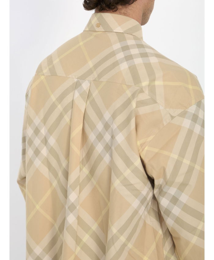 BURBERRY - Check cotton shirt