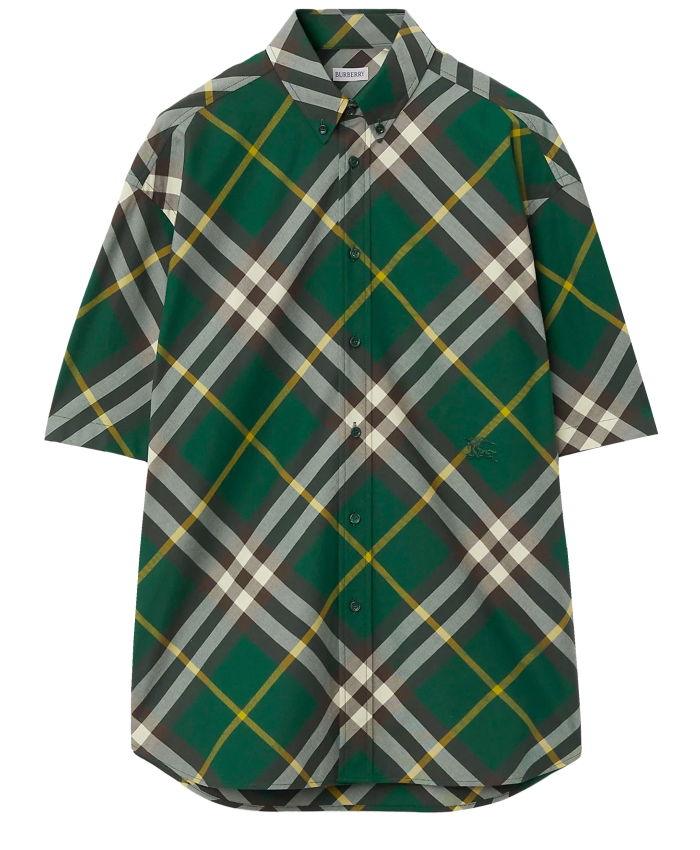 BURBERRY - Check cotton shirt