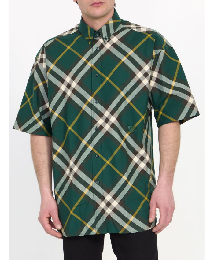 BURBERRY - Check cotton shirt