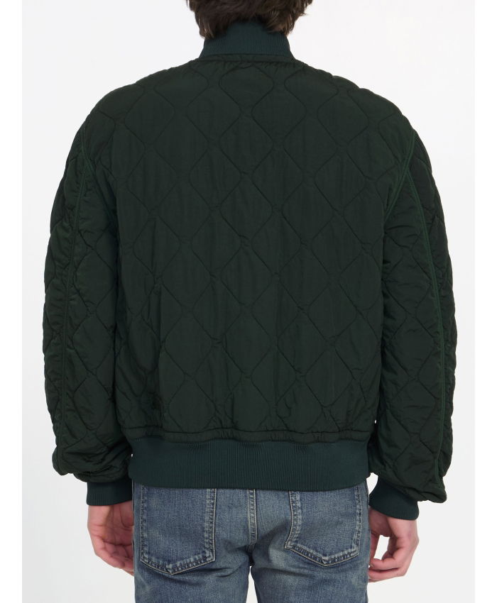 BURBERRY Quilted nylon bomber jacket Leam Roma Luxury Shopping Online