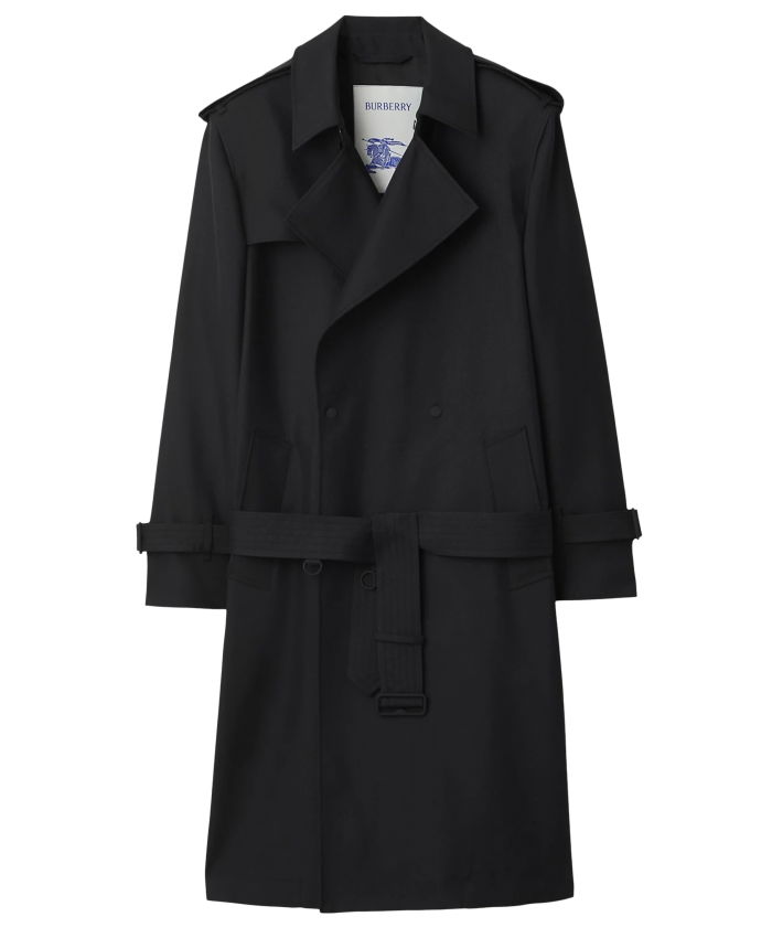 BURBERRY - Long trench coat in silk blend