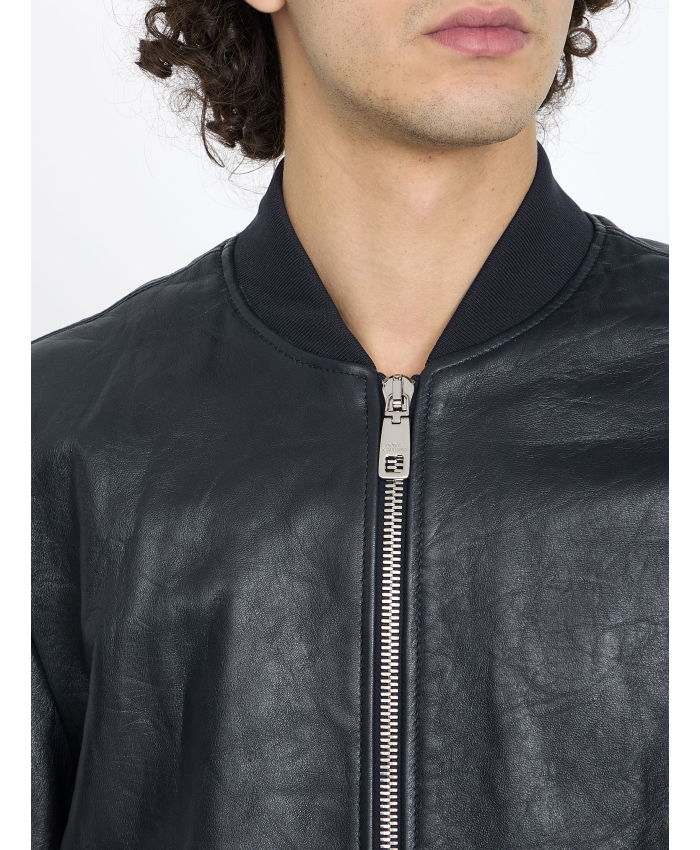 DOLCE&GABBANA - Leather bomber jacket