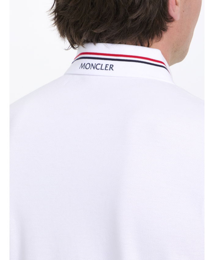 MONCLER - Piquet cotton polo shirt