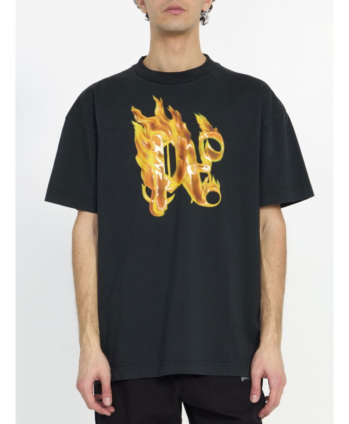 PALM ANGELS - Burning Monogram t-shirt