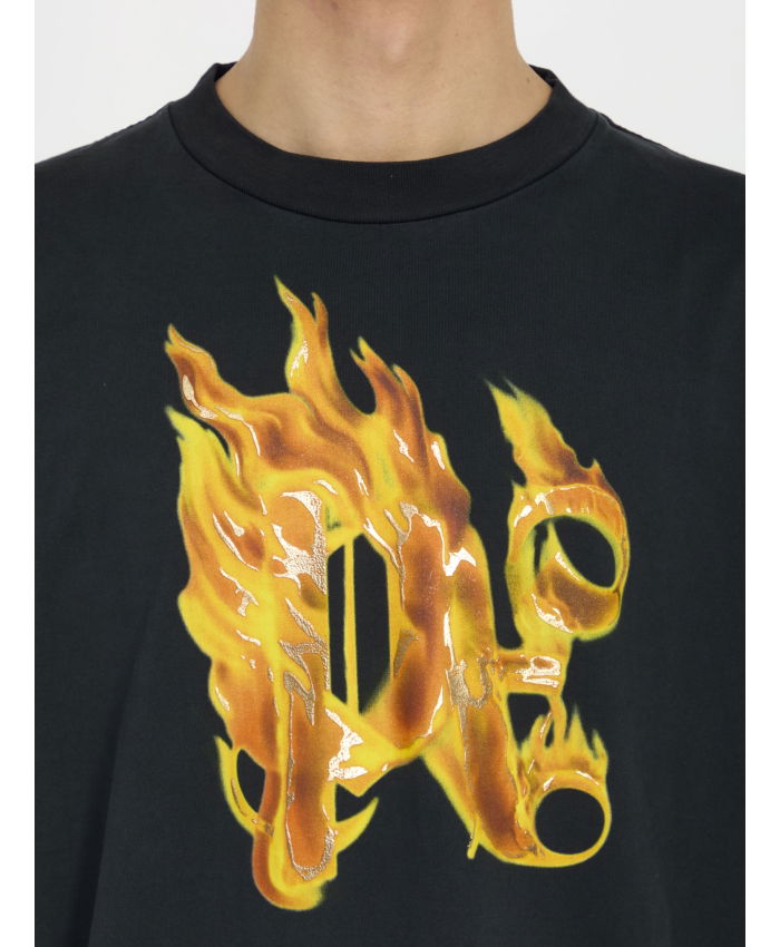 PALM ANGELS - Burning Monogram t-shirt