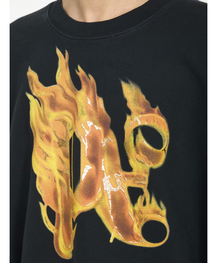 PALM ANGELS - Burning Monogram sweatshirt