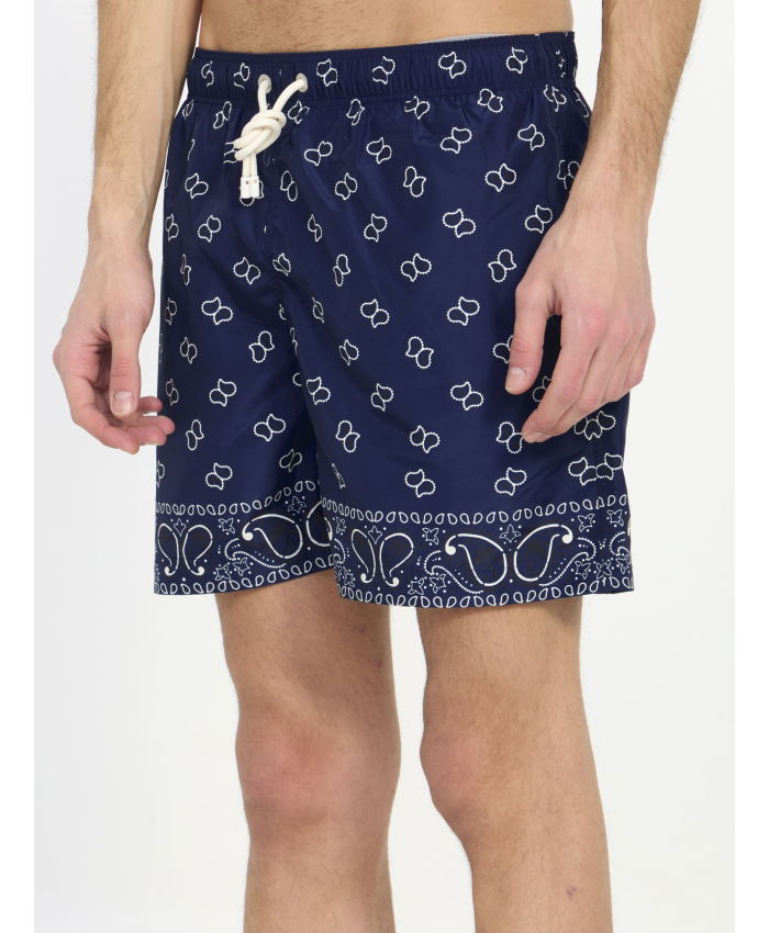 PALM ANGELS - Paisley print swim shorts