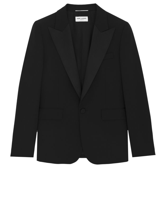 SAINT LAURENT - Tuxedo jacket in grain de poudre