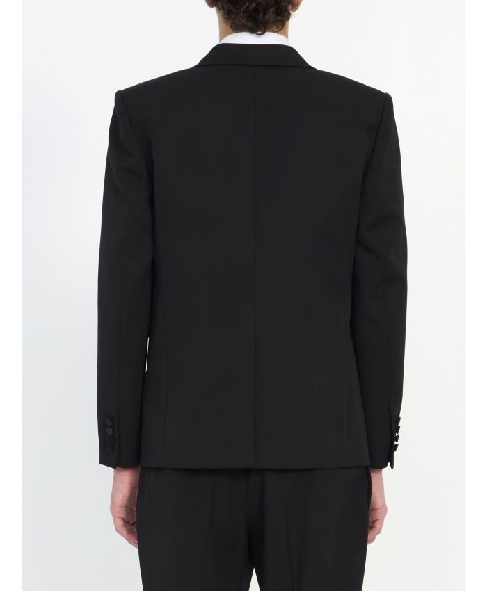 SAINT LAURENT - Tuxedo jacket in grain de poudre