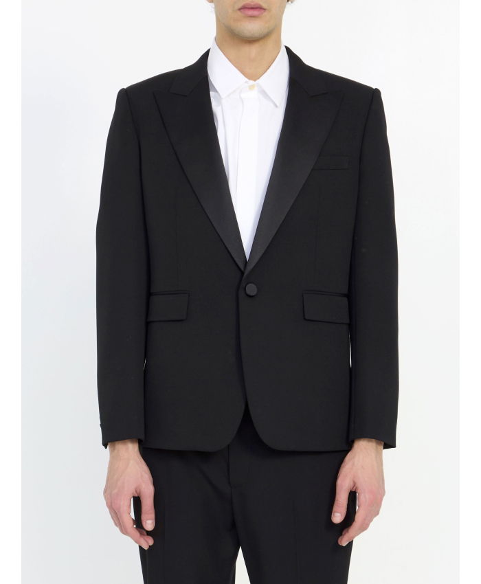 SAINT LAURENT - Tuxedo jacket in grain de poudre