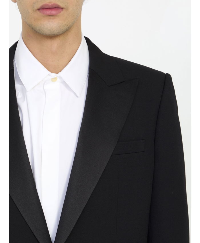 SAINT LAURENT - Tuxedo jacket in grain de poudre