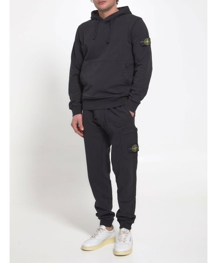 Stone island track pants black online