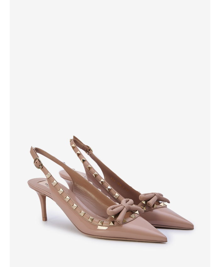 VALENTINO GARAVANI - Rockstud Bow Slingback Pumps