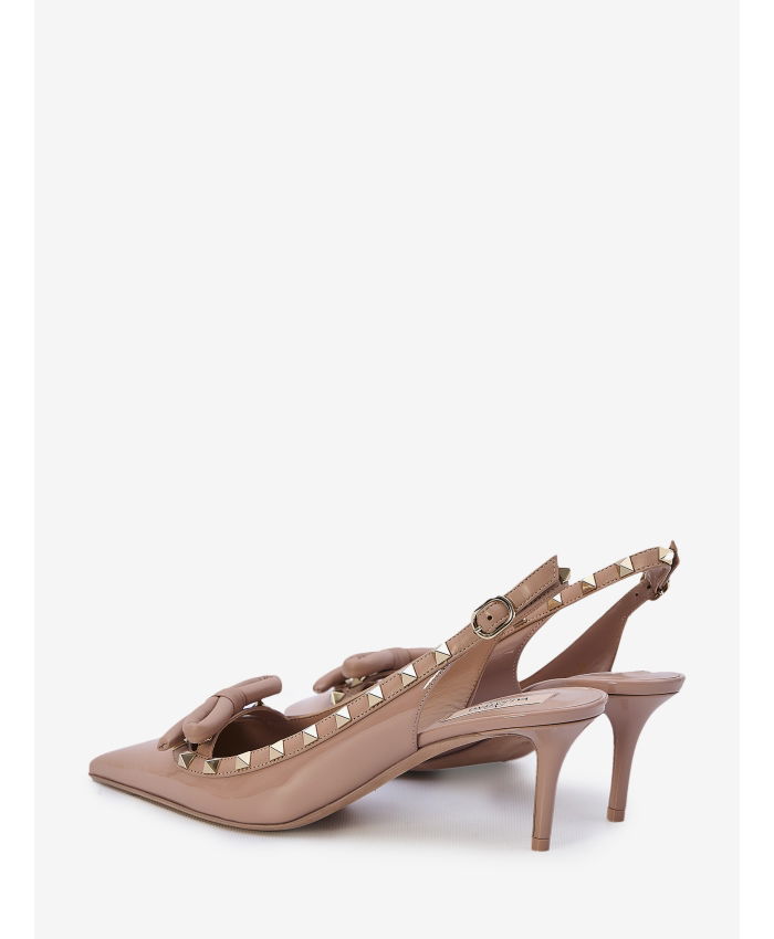 VALENTINO GARAVANI - Rockstud Bow Slingback Pumps