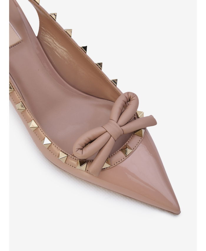 VALENTINO GARAVANI - Rockstud Bow Slingback Pumps