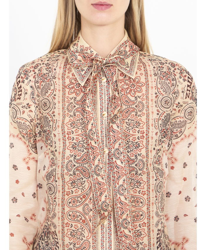 ZIMMERMANN - Matchmaker Tie Neck blouse