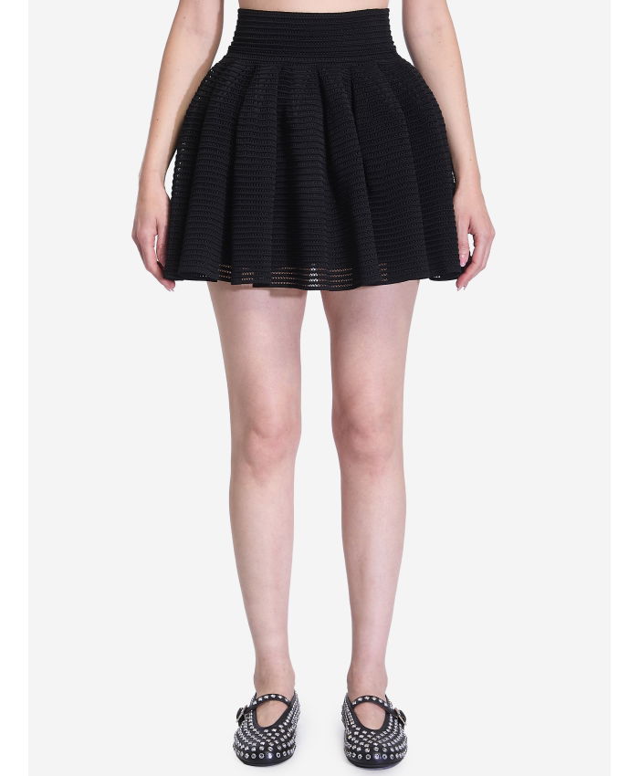 ALAIA - Black Knit Mini Skirt