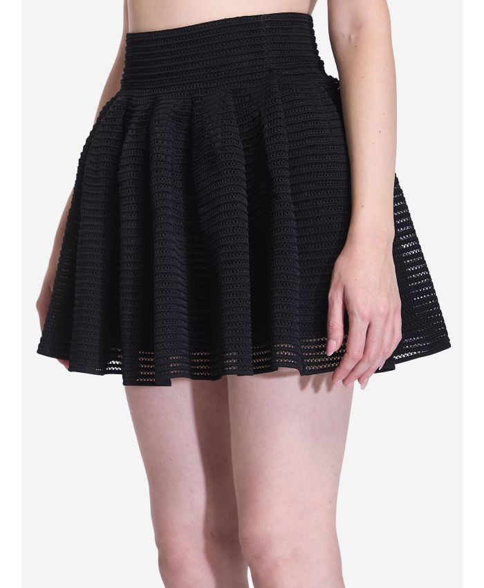 ALAIA - Black Knit Mini Skirt