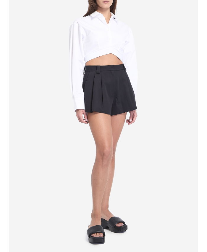 ALEXANDER WANG - Cropped shirt with elastic band