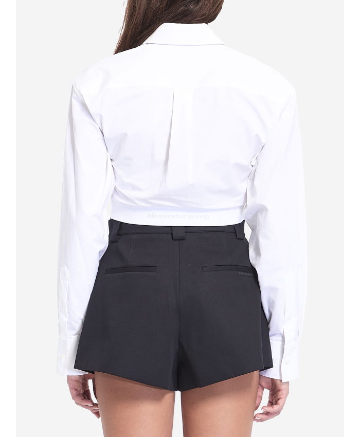 ALEXANDER WANG - Cropped shirt with elastic band