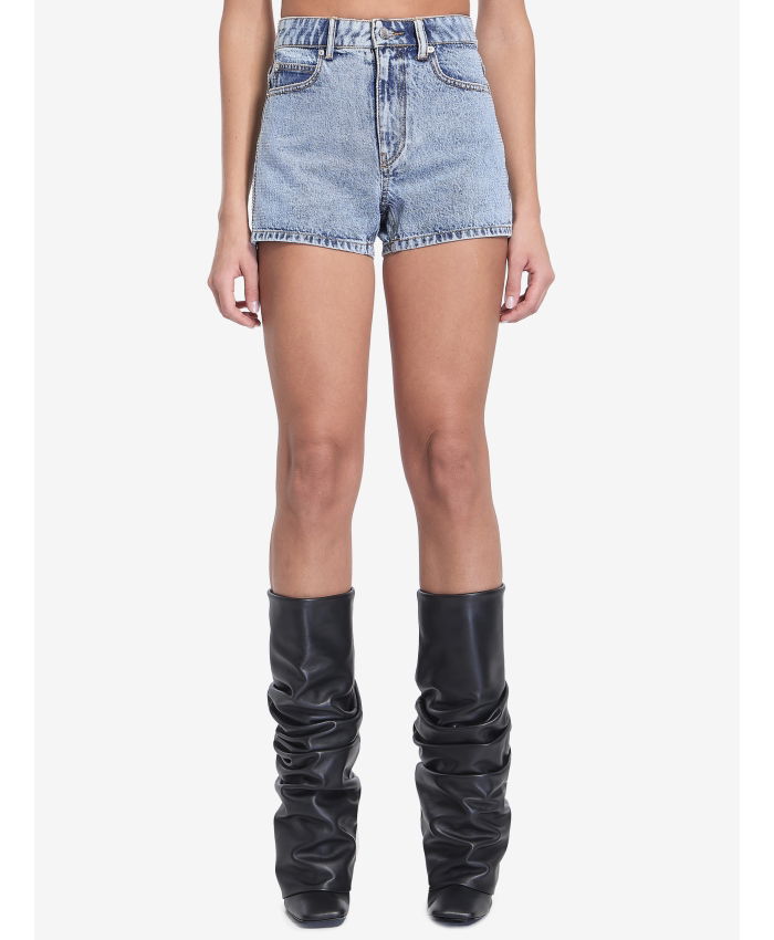 ALEXANDER WANG - Denim shorts with crystals