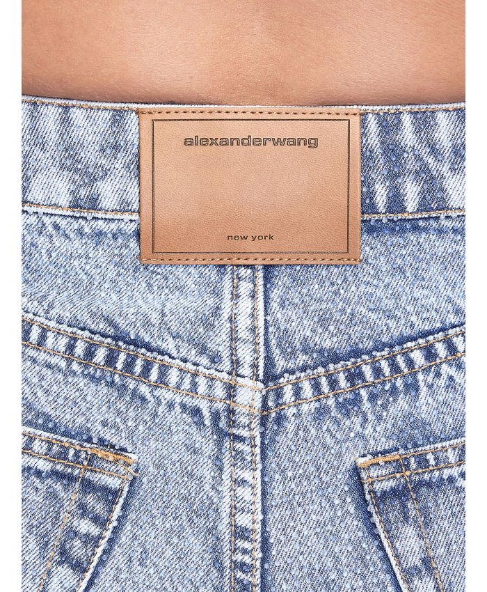 ALEXANDER WANG - Denim shorts with crystals