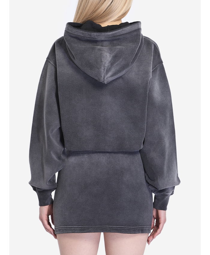 ALEXANDER WANG - Cropped hoodie with crystals