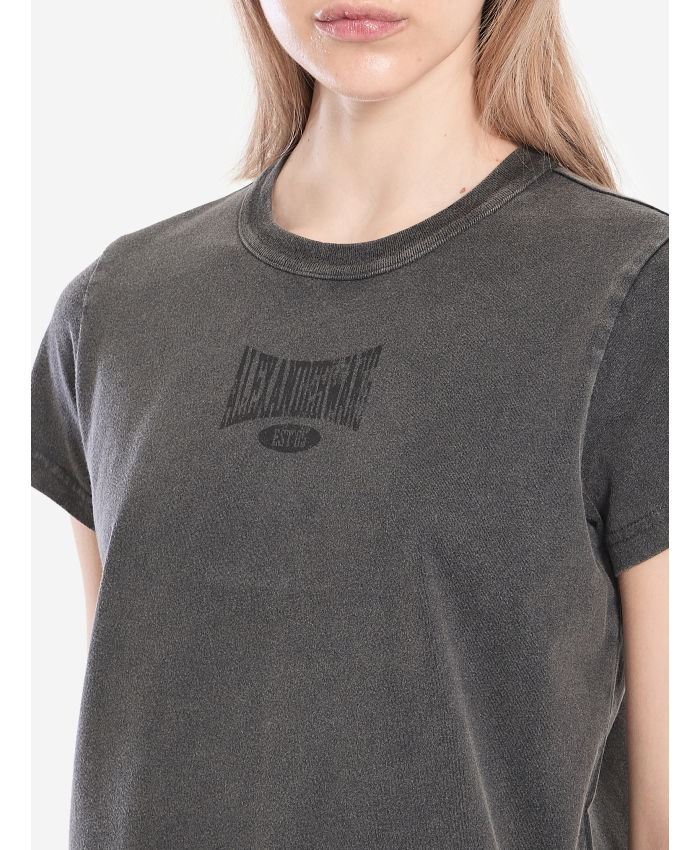 ALEXANDER WANG - Cropped t-shirt with logo