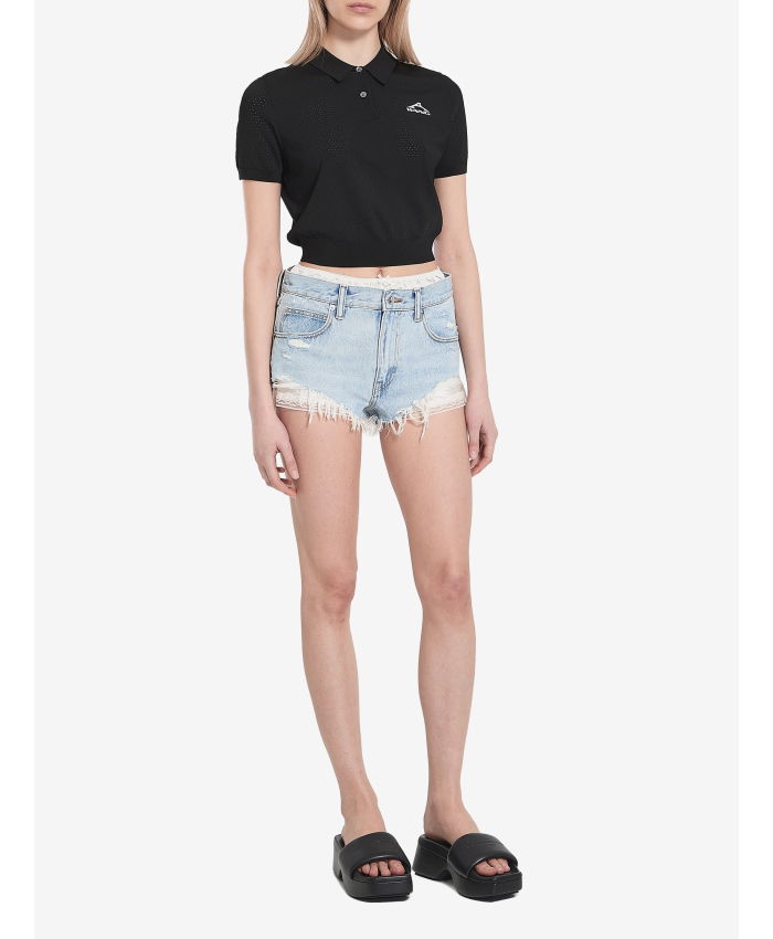 ALEXANDER WANG - Jeans shorts with integrated boxer