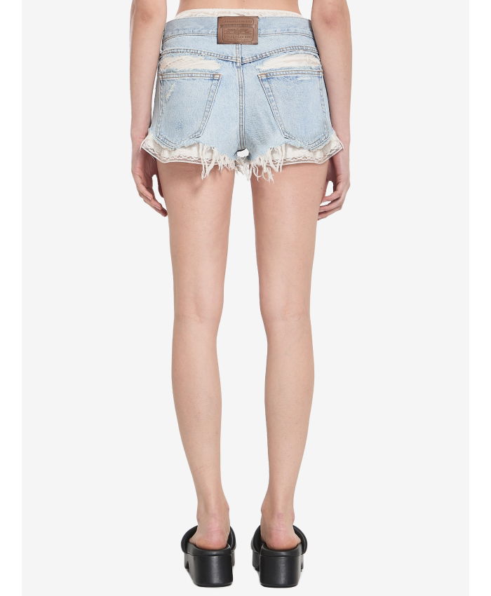 ALEXANDER WANG - Jeans shorts with integrated boxer