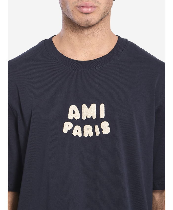 AMI PARIS - T-shirt with embroidery