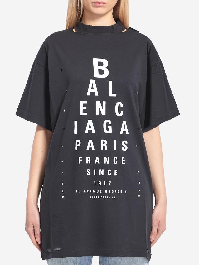 BALENCIAGA - Optical oversize t-shirt