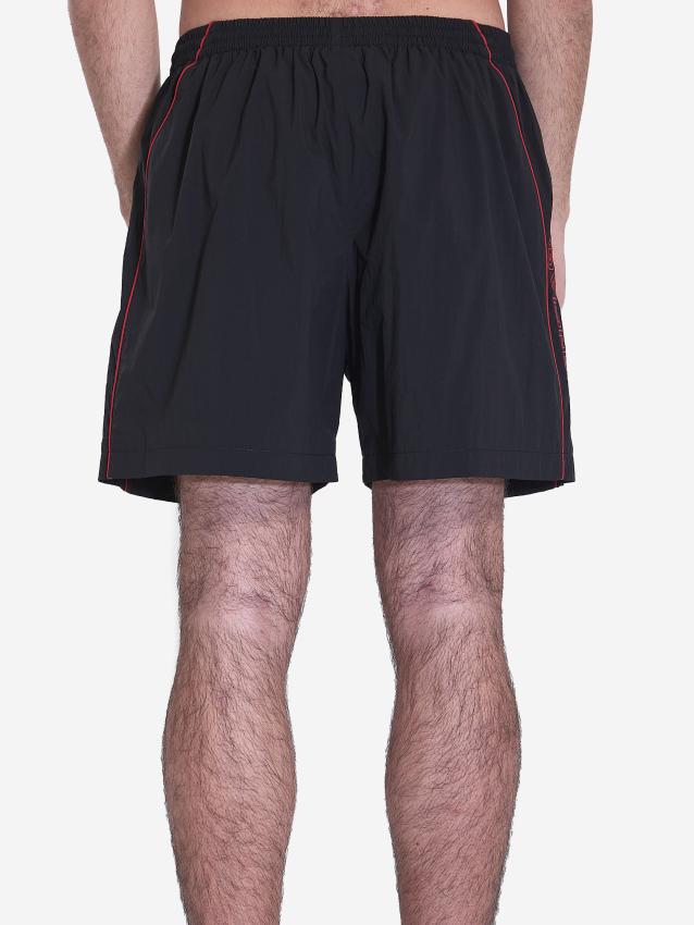 BALENCIAGA - Bermuda shorts with red logo