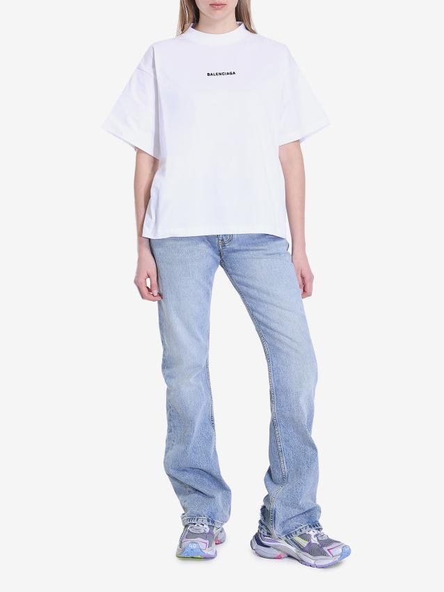 BALENCIAGA - Cropped logo t-shirt