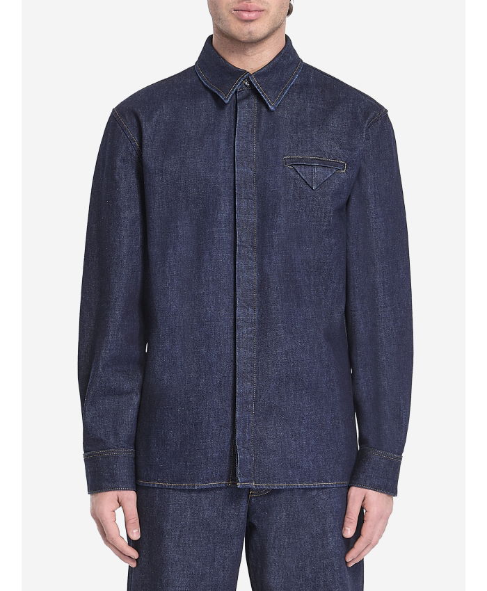 BOTTEGA VENETA - Indigo denim shirt