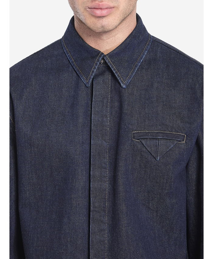 BOTTEGA VENETA - Indigo denim shirt