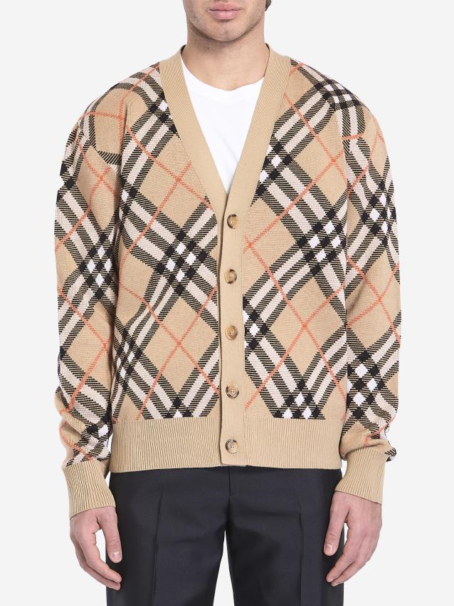 BURBERRY - Check cardigan