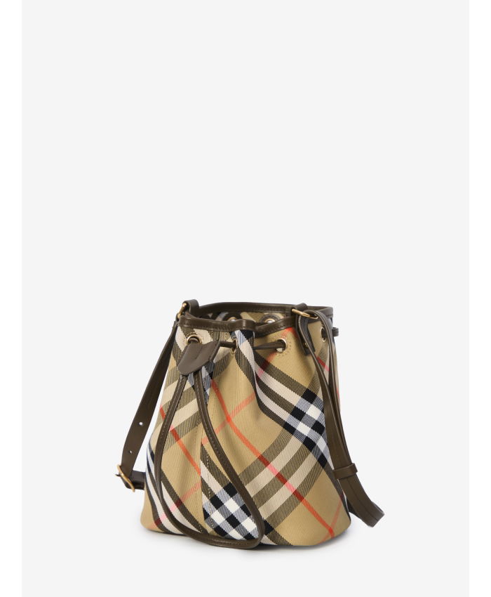 BURBERRY - Check bucket bag