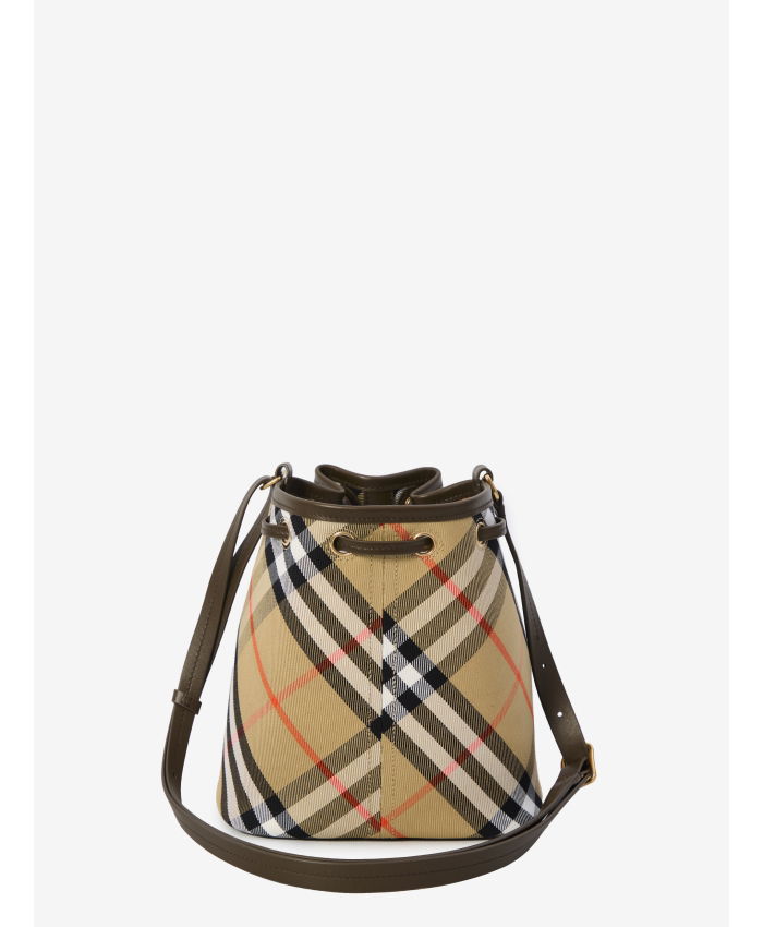 BURBERRY - Check bucket bag