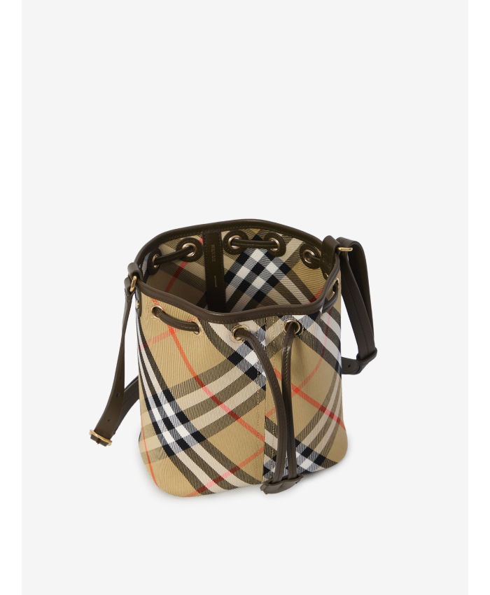 BURBERRY - Check bucket bag