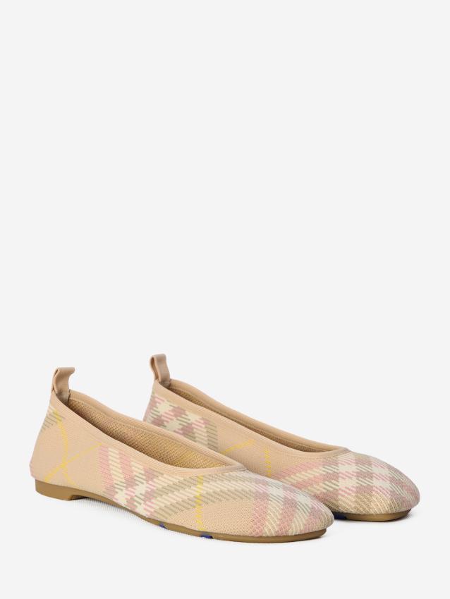 BURBERRY - Check knit Baby ballerinas