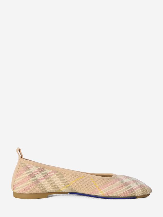 BURBERRY - Check knit Baby ballerinas