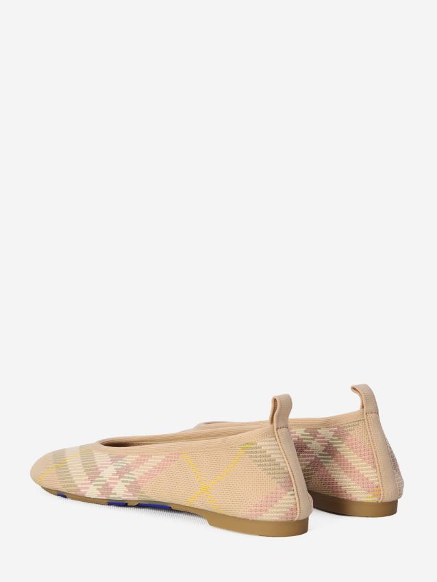 BURBERRY - Check knit Baby ballerinas