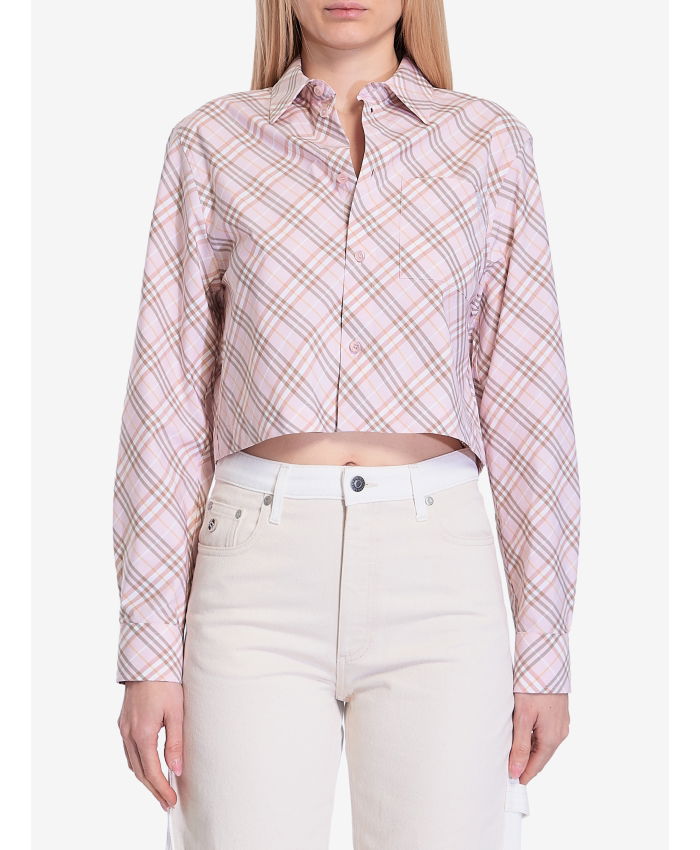 BURBERRY - Camicia cropped Check