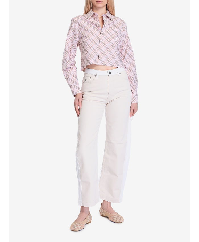 BURBERRY - Camicia cropped Check